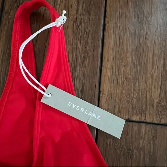 NWT Everlane The Square Neck One Piece Red Swimsuit Size XXL Bathingsuit - Picture 6 of 11